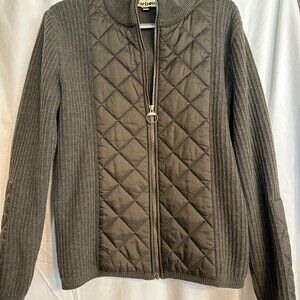 Barbour Sporting Zip Knit Jacket Wool Women's 18UK 14US Quilted English Country